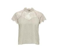 JDY - JDYLION S/S LACE TOP WVN DIA chateau gray - Gr. - L