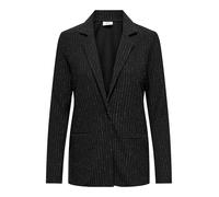 JACQUELINE de YONG JDY Damen Jacke Blazer JDYMary Lurex Sakko mit Glitzer-Nadelstreifen 15333728 Black Silver Pinstripe M