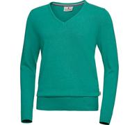 Jacques Britt Damen Pullover mit V-Ausschnitt, weicher Feinstrick aus Reiner Baumwolle, warm, bequem & atmungsaktiv für Herbst und Winter, figurfreundlich, Mintgrün, Gr. XL