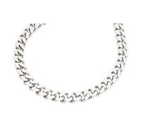 Jacques Charrel Kette modern, Glieder in Panzerkettenoptik, Edelstahl 55 cm Damen