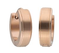 Jacques Charrel Klappcreolen matt / glanz, Edelstahl vergoldet Onesize Damen