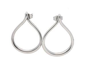 Jacques Charrel Ohrstecker geschwungen, Edelstahl Onesize Damen