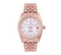 Jacques Du Manoir Damen Analog Uhr mit Edelstahl Armband NROP.15
