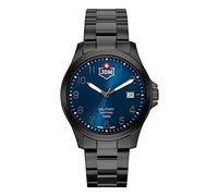 Jacques Du Manoir Millitary Alpha I, Herren Armbanduhr, Quarz Analog, Edelstahl, 40 mm, Edelstahlarmband, Schwarz, 10 bar, Zifferblattfarbe: Blau, Datumsanzeige, JDM-WG001-07