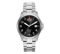 Jacques Du Manoir Millitary Alpha I, Herren Armbanduhr, Quarz Analog, Edelstahl, 40 mm, Edelstahlarmband, Silber, 10 bar, Zifferblattfarbe: Schwarz, Datumsanzeige, JDM-WG001-09