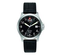Jacques Du Manoir Millitary Alpha I, Herren Armbanduhr, Quarz Analog, Edelstahl, 40 mm, Lederarmband, Schwarz, 10 bar, Zifferblattfarbe: Schwarz, Datumsanzeige, JDM-WG001-01
