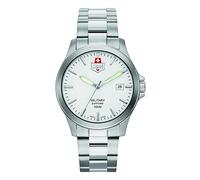 Jacques Du Manoir Millitary Alpha II, Herren Armbanduhr, Quarz Analog, Edelstahl, 40 mm, Edelstahlarmband, Silber, 10 bar, Zifferblattfarbe: Weiß, Datumsanzeige, Leuchtzeiger, JDM-WG005-01