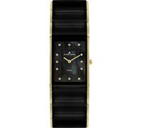 Jacques Lemans Uhren 1-1940J Keramikuhr für Damen Dublin Schwarz/Goldfarben