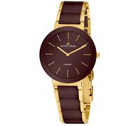 Jacques Lemans 42-7ZE Damenuhr Monaco Goldfarben/Keramik Braun