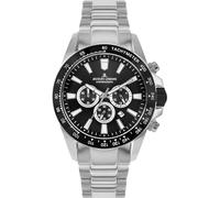 JACQUES LEMANS Analoge Herrenuhr Quarz mit Edelstahlarmband Mid-39574, Silber