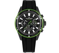 JACQUES LEMANS Analoge Herrenuhr Quarz mit Edelstahlarmband Mid-39596, Schwarz