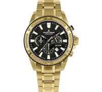 JACQUES LEMANS Analoge Herrenuhr Quarz mit Edelstahlarmband Mid-39603, Gold