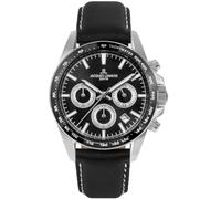 Jacques Lemans Analoge Herrenuhr Quarz mit Edelstahlarmband mid-39612, Schwarz, Band