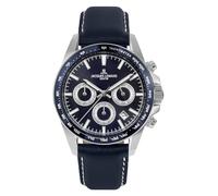 JACQUES LEMANS Analoge Herrenuhr Quarz mit Edelstahlarmband mid-39614, blau, Band