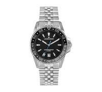 JACQUES LEMANS - Armbanduhr Date Liverpool Diver - Quartz Uhrwerk - Gehäusedicke: 11.4 mm - Gehäusebreite: 41 mm - Edelstahl - Black - 20 ATM