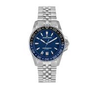 JACQUES LEMANS - Armbanduhr Date Liverpool Diver - Quartz Uhrwerk - Gehäusedicke: 11.4 mm - Gehäusebreite: 41 mm - Edelstahl - Blue - 20 ATM