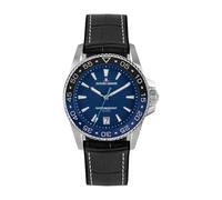 JACQUES LEMANS - Armbanduhr Date Liverpool Diver - Quartz Uhrwerk - Gehäusedicke: 11.4 mm - Gehäusebreite: 41 mm - Edelstahl - Blue - Black - 20 ATM