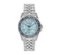 JACQUES LEMANS - Armbanduhr Date Liverpool Diver - Quartz Uhrwerk - Gehäusedicke: 11.4 mm - Gehäusebreite: 41 mm - Edelstahl - Light Blue - 20 ATM