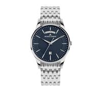 Jacques Lemans Herren-Armbanduhr London 1-2193H Quarz Edelstahl Silber/Dunkelblau Wochentag & Datum
