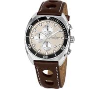 Jacques Lemans Herren Uhr 1-2041D Serie 200 Chronograph Leder braun