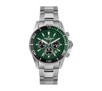 JACQUES LEMANS - Chronographen Liverpool Diver - Quartz Uhrwerk - Gehäusedicke: 12.2 mm - Gehäusebreite: 44 mm - Edelstahl - Green - 20 ATM