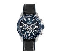 JACQUES LEMANS - Chronographen Liverpool - Quartz Uhrwerk - Gehäusedicke: 12.8 mm - Edelstahl - Black - Blue - 10 ATM