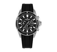 JACQUES LEMANS - Chronographen Liverpool - Quartz Uhrwerk - Gehäusedicke: 8.2 mm - Edelstahl - Rubber Black - 20 ATM