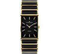 Jacques Lemans Damen Armbanduhr York 1-1651.1D Edelstahl IP Gold Keramik schwarz