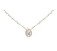 JACQUES LEMANS Damen-Halskette Edelstahl mit Zirkonia Gold/Weiß S-C246B