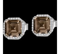 Jacques Lemans - Damen Ohrstecker Sterlingsilber mit Smoky Quarz SE-O104I