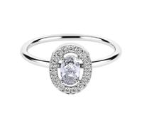JACQUES LEMANS Damenring Edelstahl mit Zirkonia Silber/Weiß S-R246A56