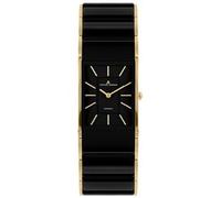 Jacques Lemans Damenuhr Dublin HighTech Ceramic schwarz / IP-gold (1-1940C)