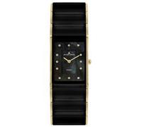 Jacques Lemans Damenuhr Dublin HighTech Ceramic schwarz / IP-gold (1-1940J)