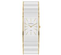 Jacques Lemans Damenuhr Dublin HighTech Ceramic weiß / IP-gold (1-1940E)