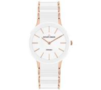 Jacques Lemans Damenuhr Dublin HighTech Ceramic weiß / IP-rose (1-1856D)