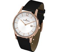 JACQUES LEMANS Damenuhr Heerrenuhr London Lederarmband massiv Edelstahl ip-rosé 1-1850H