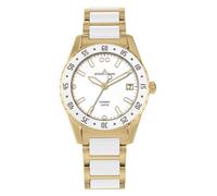 Jacques Lemans Uhren 42-12L Damenuhr Liverpool Goldfarben/Keramik Weiß