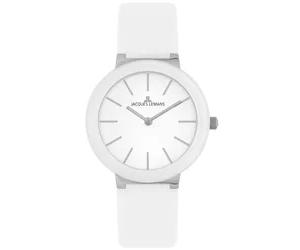 Jacques Lemans Damenuhr Monaco Special Edition HighTech Ceramic weiß / Lederband (42-9B)
