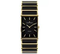 Jacques Lemans Damenuhr York HighTech Ceramic schwarz / IP-gold (1-1651D)