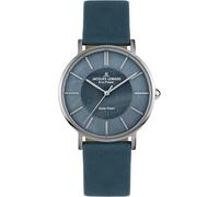 JACQUES LEMANS Damenuhren, Eco Power Uhren Frauen aus massivem Edelstahl mit Leder Armband und Perlmutt, großes Ziffernblatt, Armbanduhr Damen, Model 1-2112B, Damen Uhren Frauen Uhr Damen schmuck