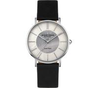 JACQUES LEMANS Damenuhren, Eco Power Uhren Frauen aus massivem Edelstahl mit Leder Armband und Perlmutt, großes Ziffernblatt, Armbanduhr Damen, Model 1-2112A, Damen Uhren Frauen Uhr Damen schmuck