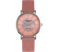 JACQUES LEMANS Damenuhren, Eco Power Uhren Frauen aus massivem Edelstahl mit Leder Armband und Perlmutt, großes Ziffernblatt, Armbanduhr Damen, Model 1-2112C, Damen Uhren Frauen Uhr Damen schmuck