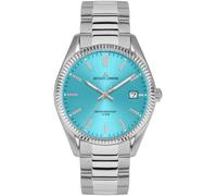 Jacques Lemans "Derby" Armbanduhr,Herrenuhr,Damenuhr,Edelstahlarmband,bis 10 bar wasserd. (40640337-0) silberfarben, hellblau