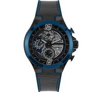 JACQUES LEMANS Analoge Herrenuhr Quarz mit Edelstahlarmband mid-39605, Schwarz, Riemen