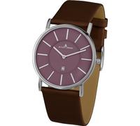 Jacques Lemans Herren-Armbanduhr XL York Analog Quarz Leder 1-1620J