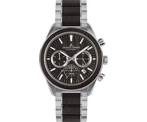 Jacques Lemans Herren Solaruhr Eco Power in der Farbe Silber mit Edelstahlarmband, Gehäusedurchmesser: 44mm, 1-2115I