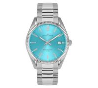 Jacques Lemans 50-3D Herrenarmbanduhr Derby Edelstahl/Türkis