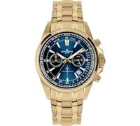 JACQUES LEMANS Herrenuhr Chronograph Liverpool Goldfarben/Blau 1-2117ZI