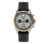 JACQUES LEMANS Herrenuhr Chronograph Liverpool Schwarz/Grau 1-2117ZL
