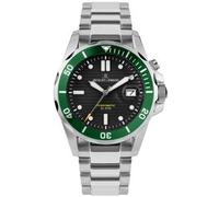 Jacques Lemans Herrenuhr Diver Hybromatic Lupenglas Steel Green (1-2170K)